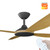 Calibo Vanga Smart DC Ceiling Fan 142cm Black With Bamboo & Remote Calibo Vanga Smart DC Ceiling Fan 142cm Black With Bamboo & Remote