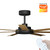 Calibo Alula Smart DC Ceiling Fan 152cm Black With Teak & Remote Calibo Alula Smart DC Ceiling Fan 152cm Black With Teak & Remote