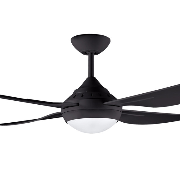 Deka Russell 120cm Black Plastic Indoor/Outdoor Ceiling Fan & LED Light