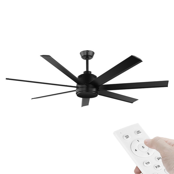 Eglo Tourbillion DC Motor 152cm Black & Remote Ceiling Fan