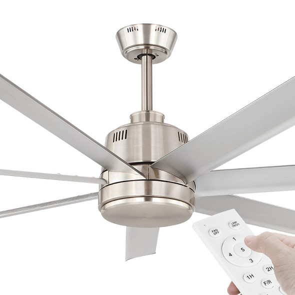 Eglo Tourbillion DC Motor 152cm Silver & Remote Ceiling Fan