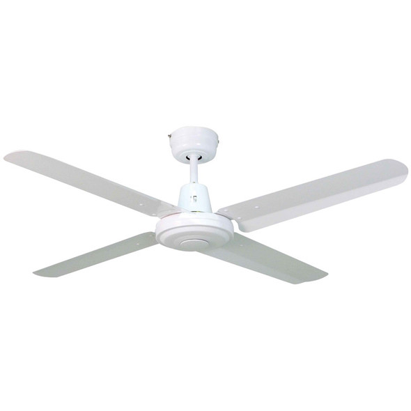 Mercator Swift 120cm White Metal Ceiling Fan