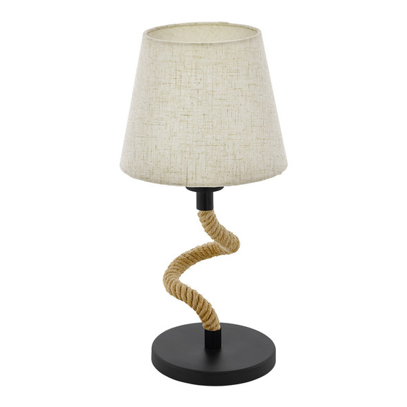 Eglo Rampside Black/Cream & Rope Table Lamp