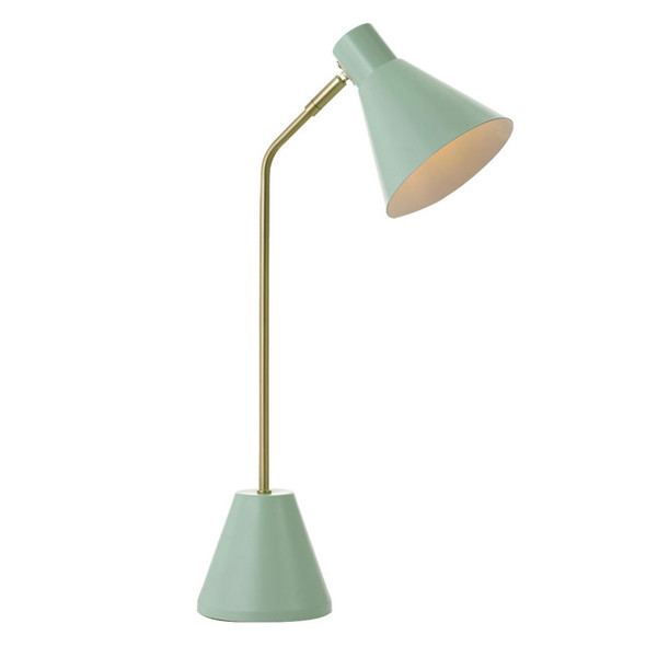 Telbix Ambia Study Desk Lamp Green & Brass