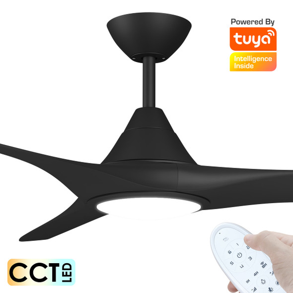 Calibo CloudFan Smart DC Motor 122cm Black LED Light & Remote Ceiling Fan