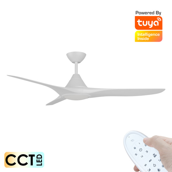 Calibo CloudFan Smart DC Motor 132cm White LED Light & Remote Ceiling Fan