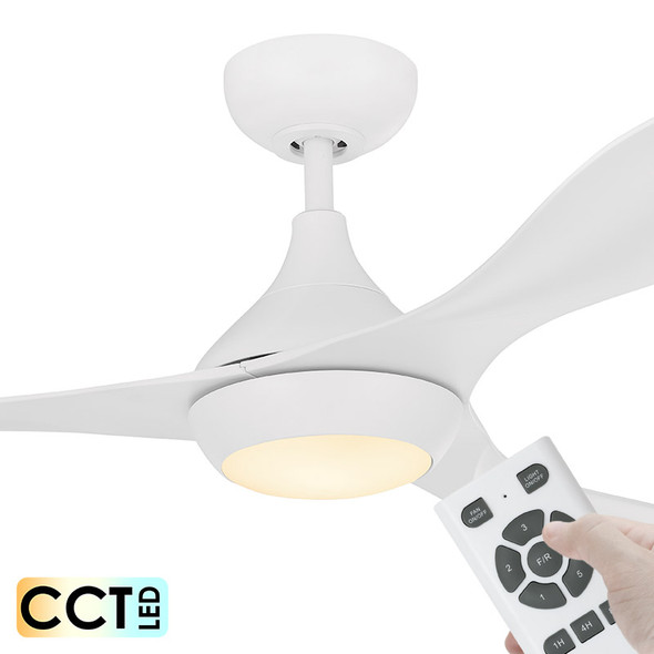 Eglo Nevis II DC Motor 132cm White LED Light & Remote Ceiling Fan