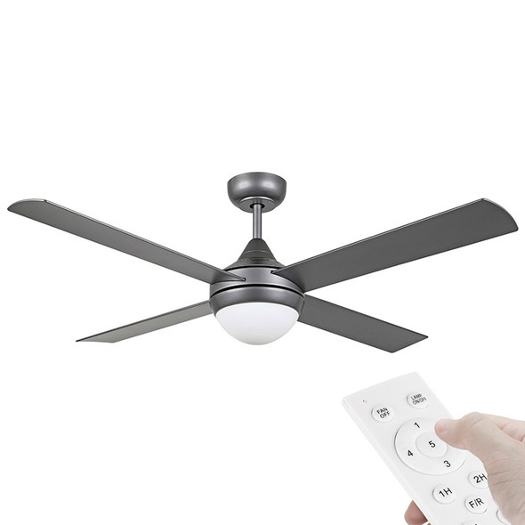 Eglo Stradbroke DC Motor 122cm Titanium & Remote Ceiling Fan & E27 Light