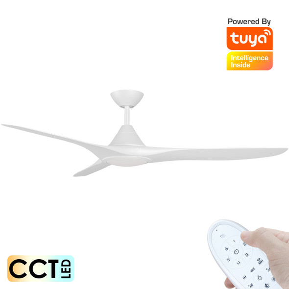 Calibo CloudFan Smart DC Motor 183cm White LED Light & Remote Ceiling Fan