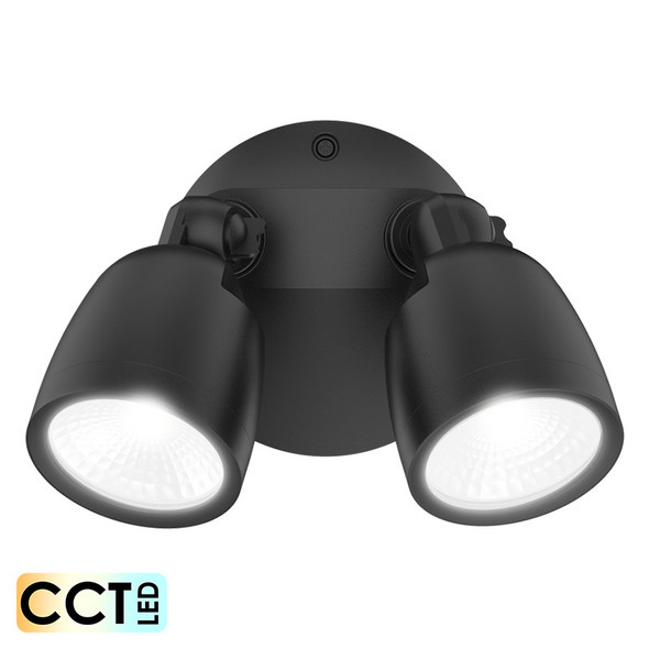 Domus Muro-Eco 2 X 10w CCT LED Exterior Spotlight Black