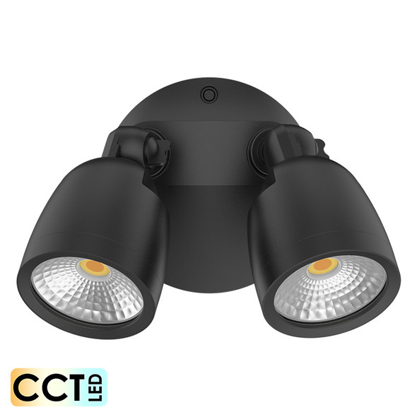 Domus Muro-Eco 2 X 10w CCT LED Exterior Spotlight Black