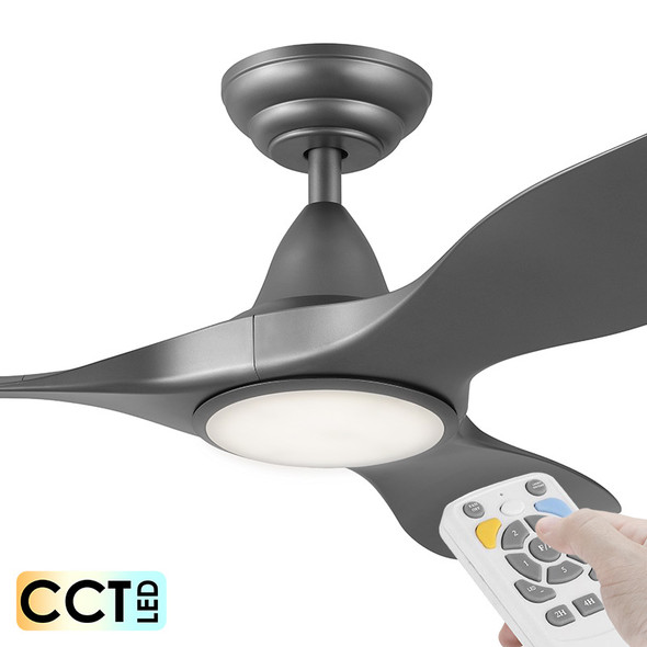 Eglo Noosa DC Motor 102cm Titanium LED Light & Remote Ceiling Fan