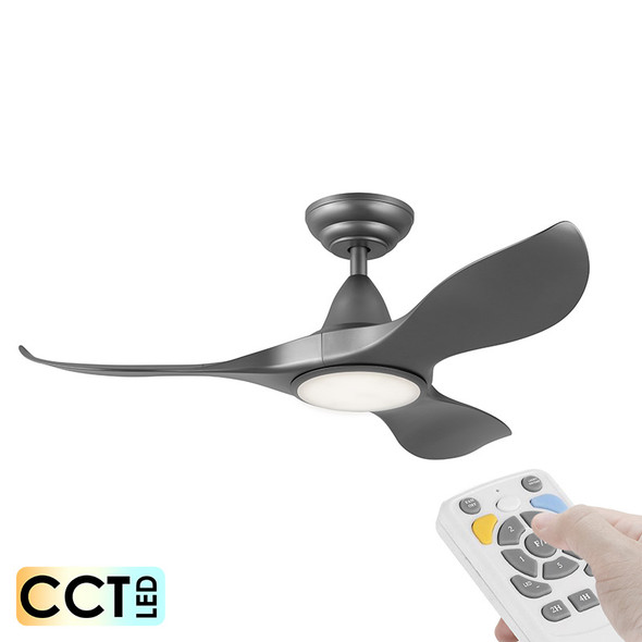 Eglo Noosa DC Motor 116cm Titanium LED Light & Remote Ceiling Fan