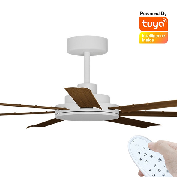 Calibo Alula Smart DC Ceiling Fan 152cm White With Koa & Remote