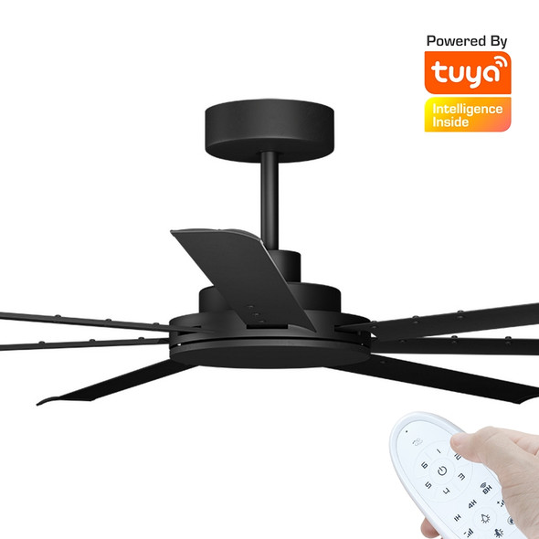Calibo Alula Smart DC Ceiling Fan 203cm Black With Black & Remote