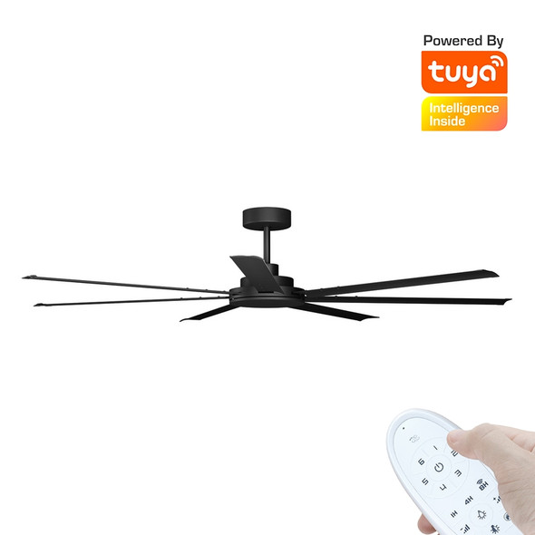 Calibo Alula Smart DC Ceiling Fan 203cm Black With Black & Remote