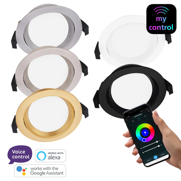 Eglo Roystar Round Gimble 12w Smart My Control RBG LED Down Light