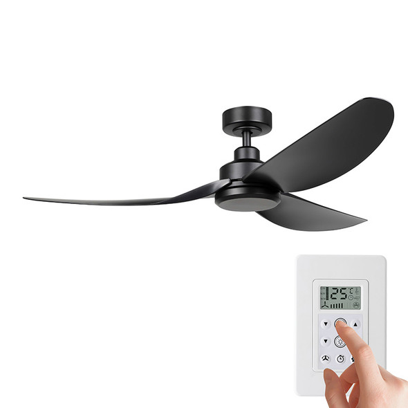 Eglo Torquay DC Motor 142cm Black & Wall Control Bundle Ceiling Fan