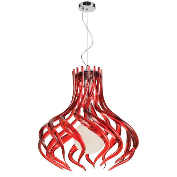 Telbix Mantis Acrylic Hanging Pendant Red