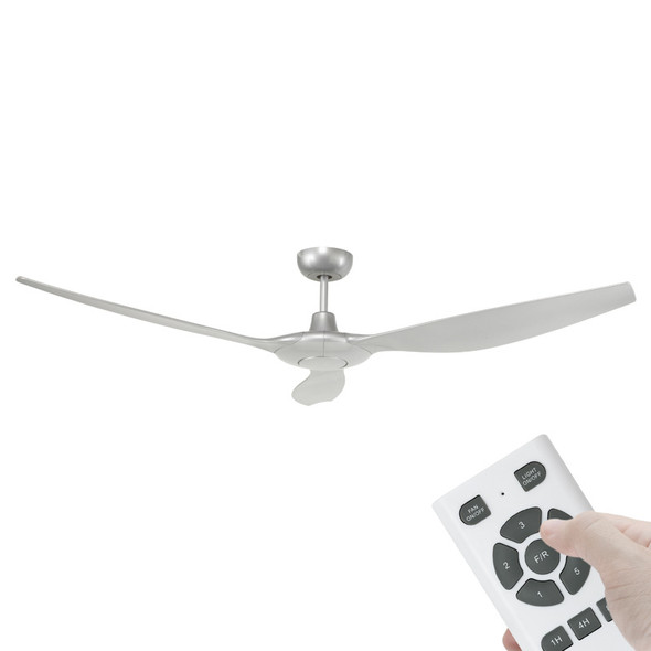 Brilliant Concorde DC Motor 152cm Silver & Remote Ceiling Fan