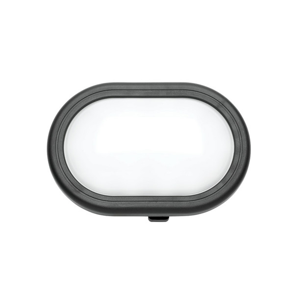 Mercator Olsen Oval Mini LED Exterior Wall Light Black