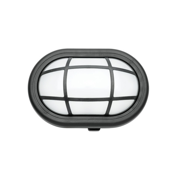 Mercator Olsen Oval Mini LED Exterior Wall Light Black