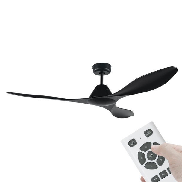 Eglo Nevis DC Motor 132cm Black & Remote Ceiling Fan