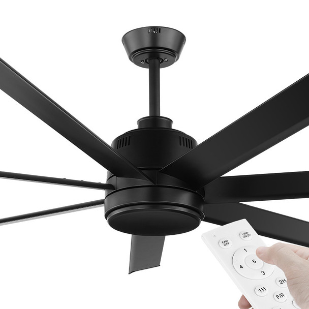 Eglo Tourbillion DC Motor 152cm Black & Remote Ceiling Fan