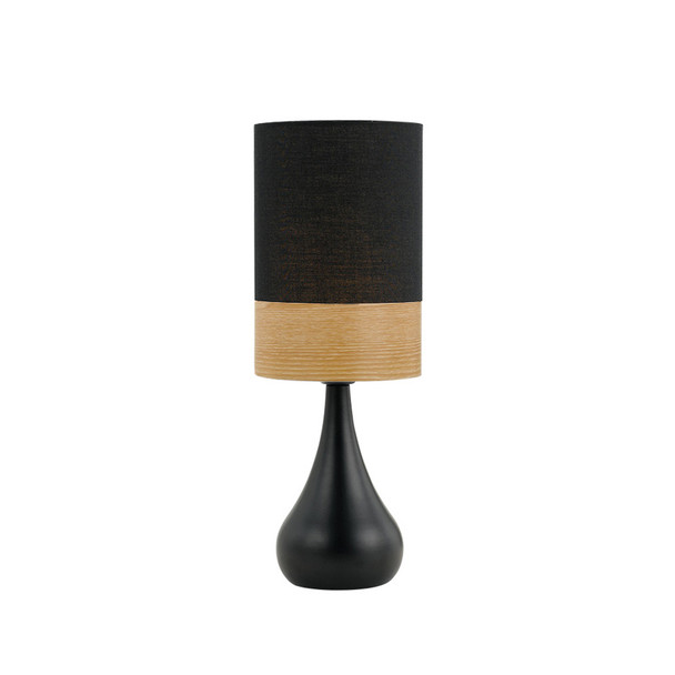 Telbix Akira Black & Oak Table Lamp