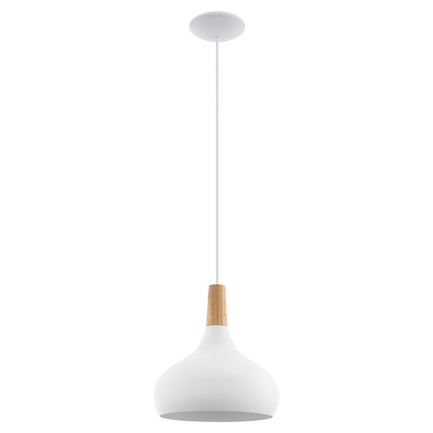 Eglo Sabinar Medium Hanging Pendant White/Oak