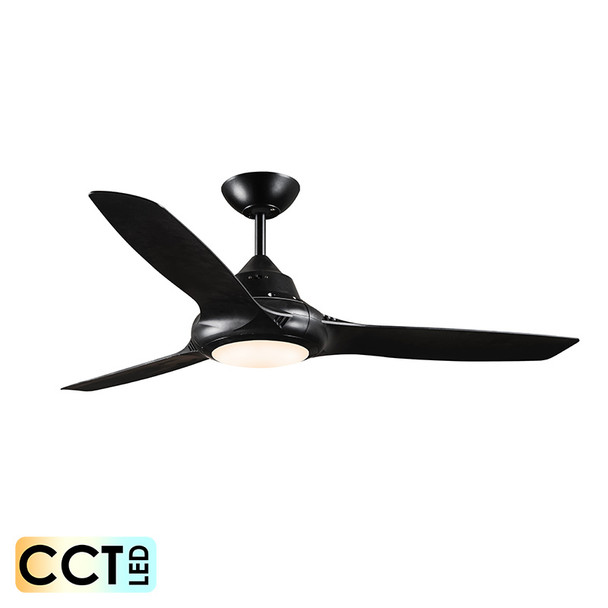 Deka EVO-2 127cm Black Plastic Indoor/Outdoor Ceiling Fan & LED Light