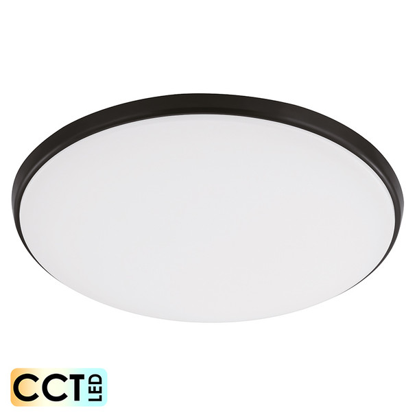 Eglo Ollie 28w CCT LED Ceiling Oyster Black