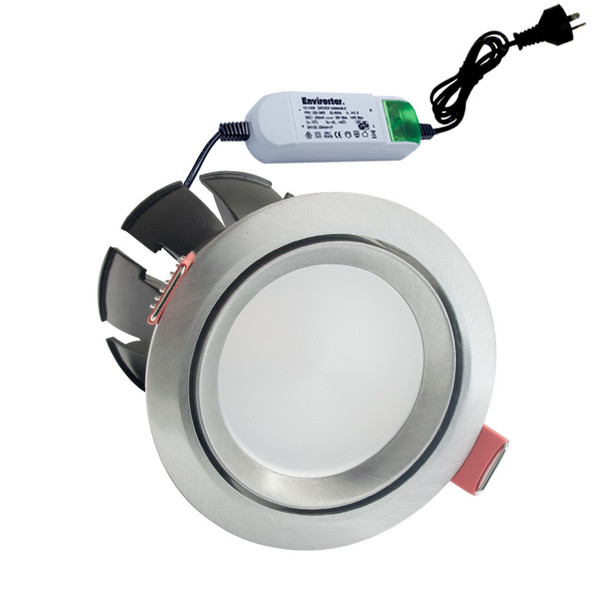 Envirostar Rotary 12w 3000K LED Down Light Round Nickel