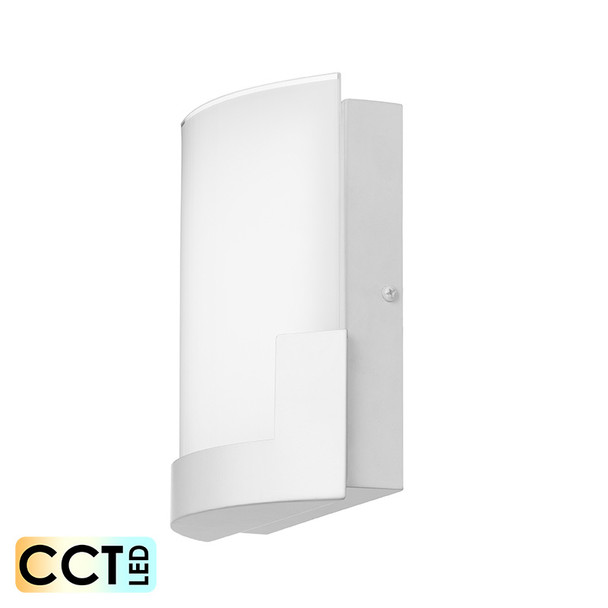 Telbix Solita 20 12w Frost Glass CCT LED Wall Light White