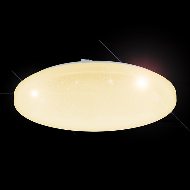 Eglo Frania-S 11.5w 3000K LED Crystal Look Ceiling Oyster