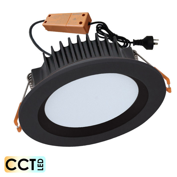 Domus Boost  TRIO 10w CCT LED Down Light Black