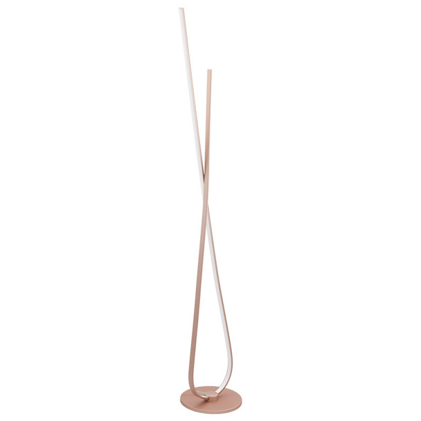 Eglo Palozza 25w LED Curved Floor Lamp Rose Gold