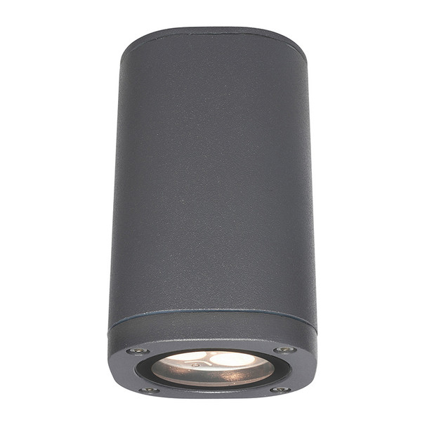 Brilliant Glenelg Plain LED GU10 Exterior Wall Down Light Charcoal