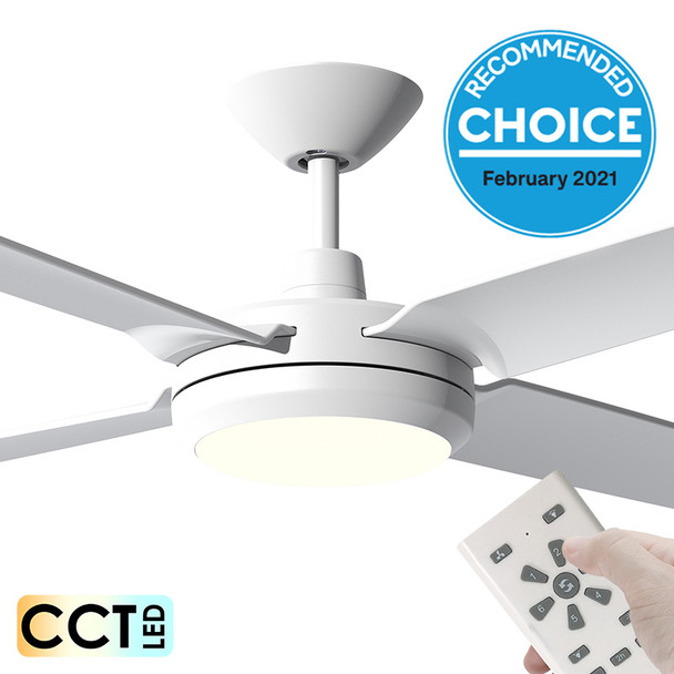 Airborne Enviro DC Motor 152cm White LED Light & Remote Ceiling Fan