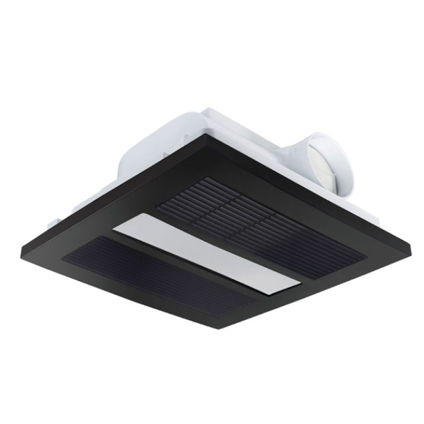 Brilliant Solace 4-in-1 Black Exhaust Fan Light & Heater