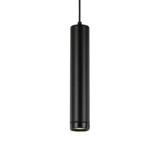 Telbix Condo Long Tubular Hanging Pendant Black