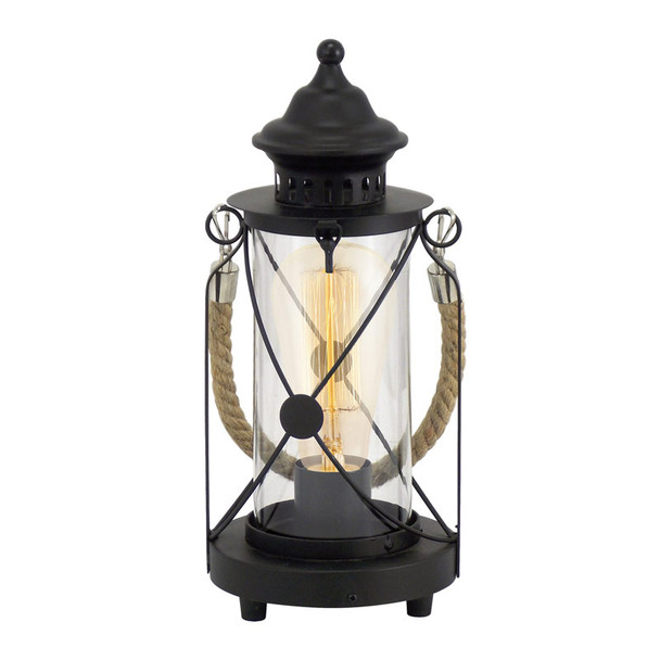 Eglo Bradford Vintage Lantern Style Table Lamp Black