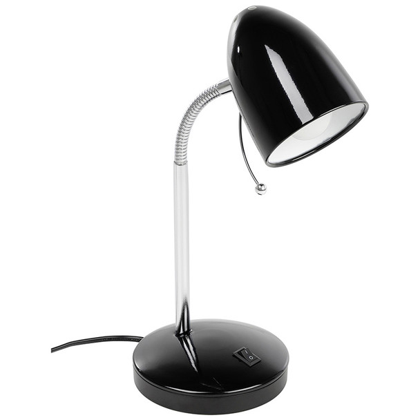 Eglo Lara Study Desk Lamp With USB Phone Charger Black