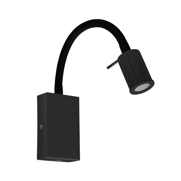 Eglo Tazzoli Black Wall Light & USB Charging Port