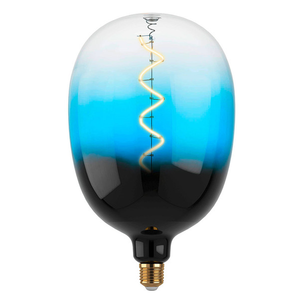 Eglo Large Filament 4w LED E27 T180 Globe Blue