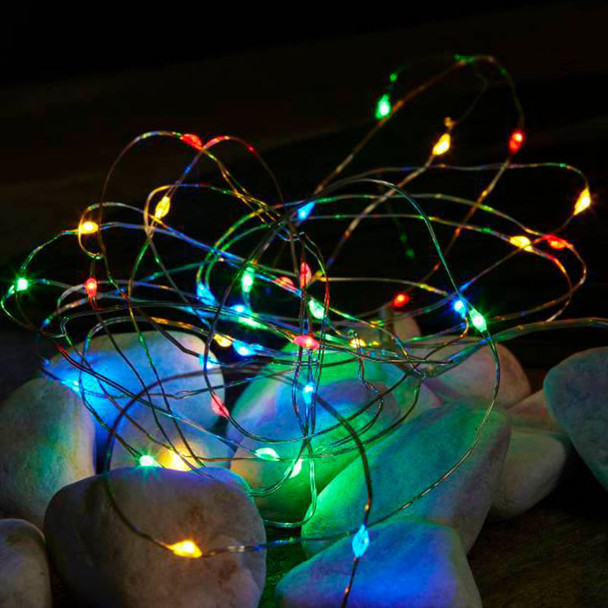 Eglo Dew Drop X40 4m LED Multi Colour Battery Party String Lights