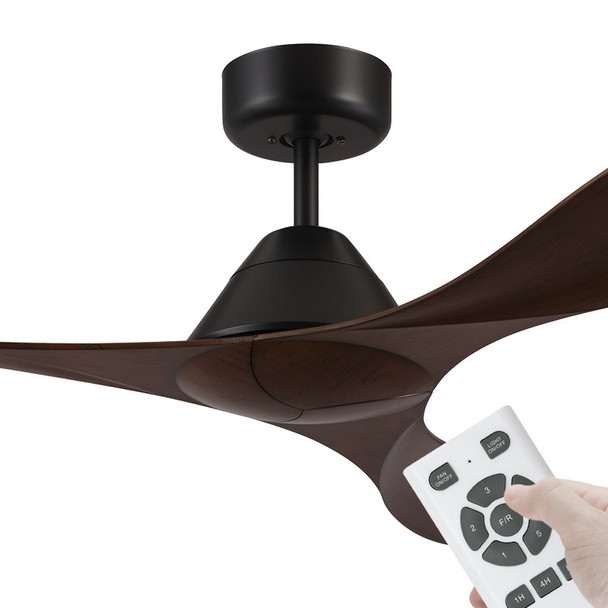 Eglo Nevis DC Motor 132cm Black/Aged Elm & Remote Ceiling Fan