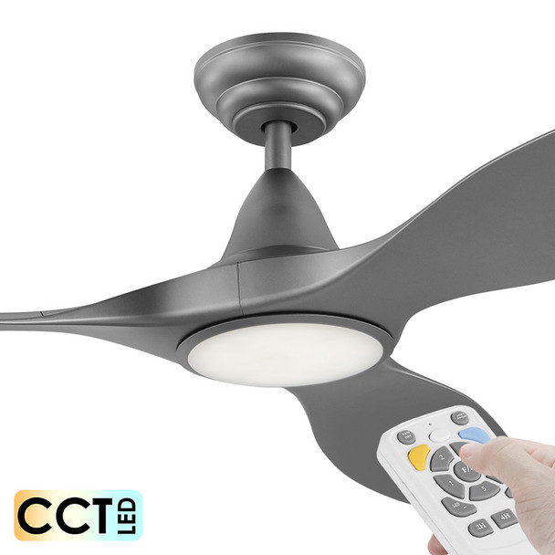 Eglo Noosa DC Motor 152cm Titanium LED Light & Remote Ceiling Fan