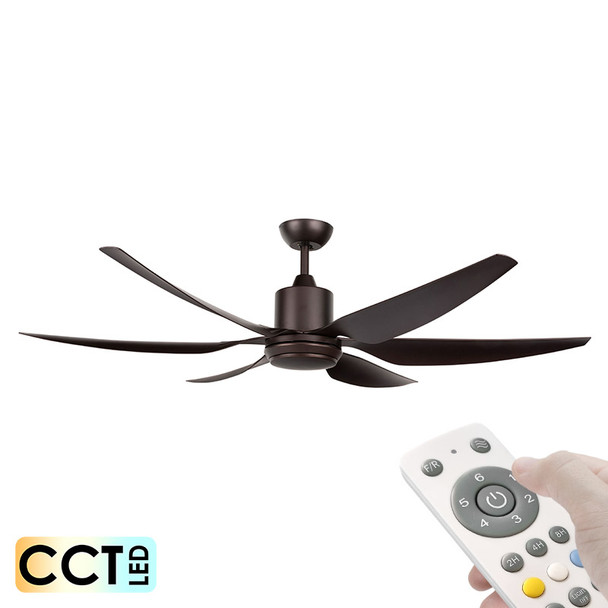 Brilliant Aviator II DC Motor 167cm Rubbed Bronze & Remote Ceiling Fan