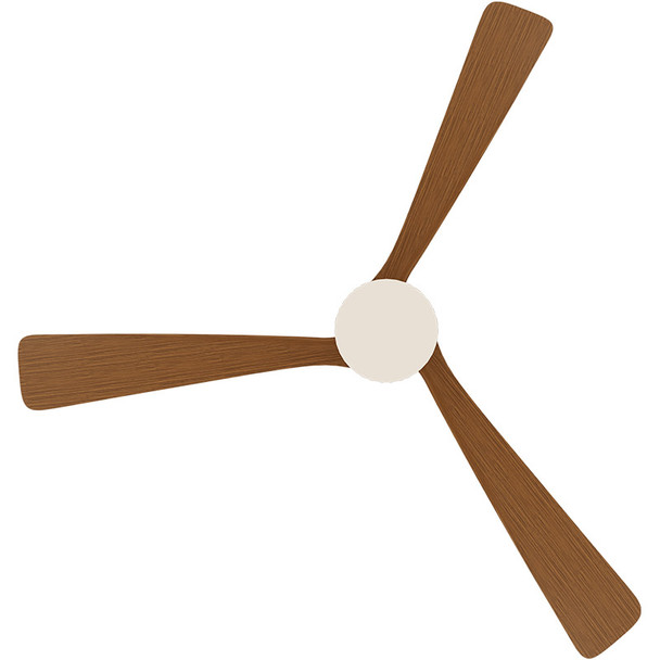 Calibo Turaco DC Motor 132cm White/Koa LED Light & Remote Ceiling Fan